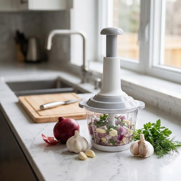 Manual Hand Press Chopper 1.5 Litre with 3 Sharp Blades